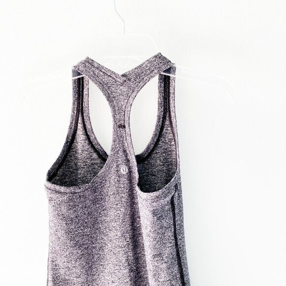 🦋 LULULEMON Dark Gray Marled Racerback Tank Top 4 - Picture 2 of 2